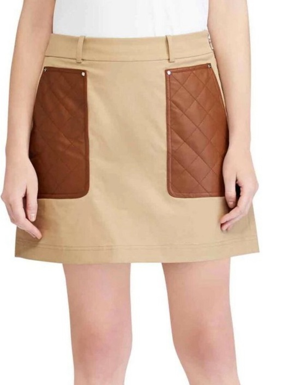 POLO GOLF by RALPH LAUREN SKORT W/ LEATHER POCKETS size 8